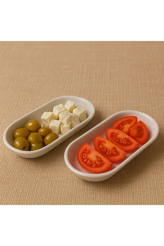 6'lı Kütahya Venüs Serisi Seramik Kahvaltı Sunum Çerezlik Seti