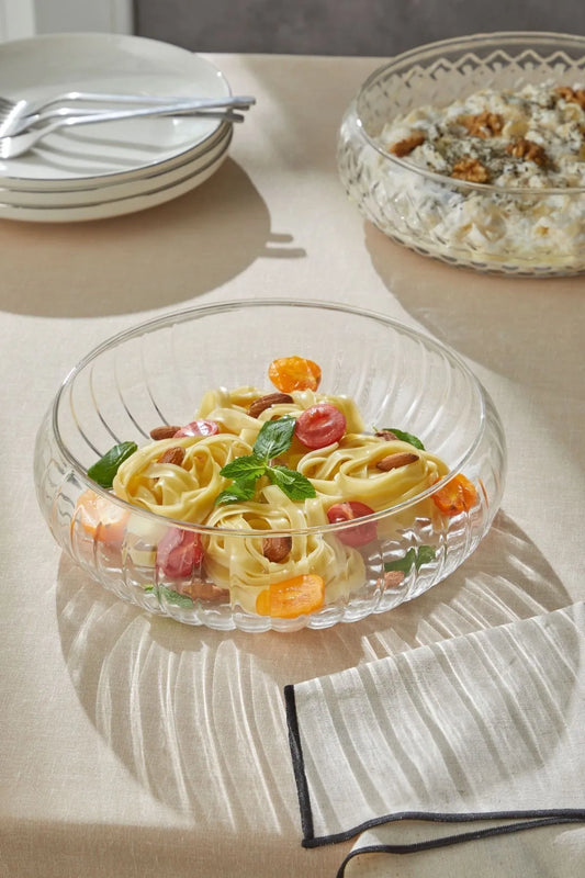 CEPTE AVM El Yapımı Büyük Boy Cam Salata Kasesi