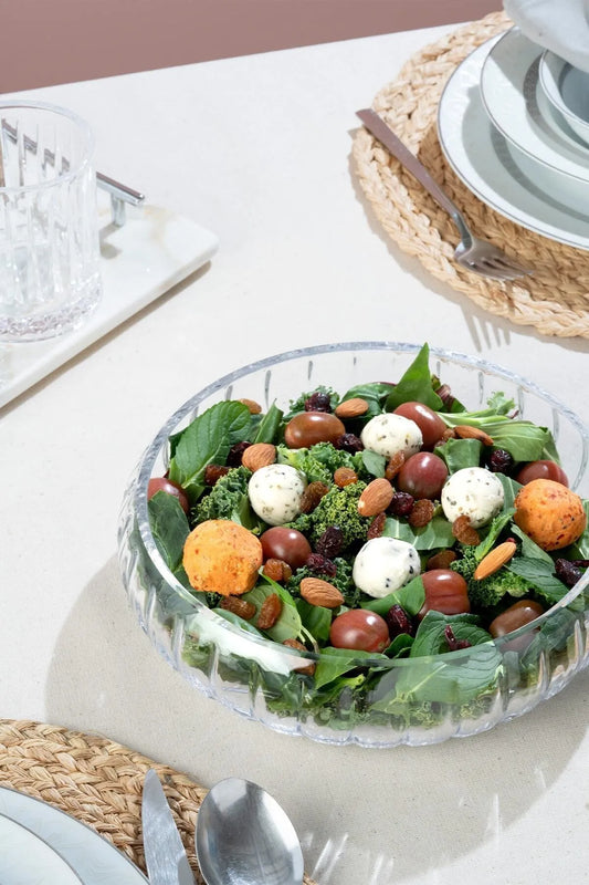 CEPTE AVM El Yapımı Büyük Boy Cam Salata Kasesi