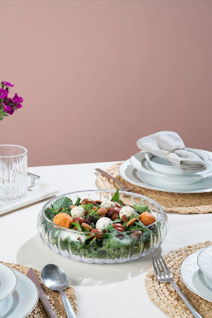 CEPTE AVM El Yapımı Büyük Boy Cam Salata Kasesi